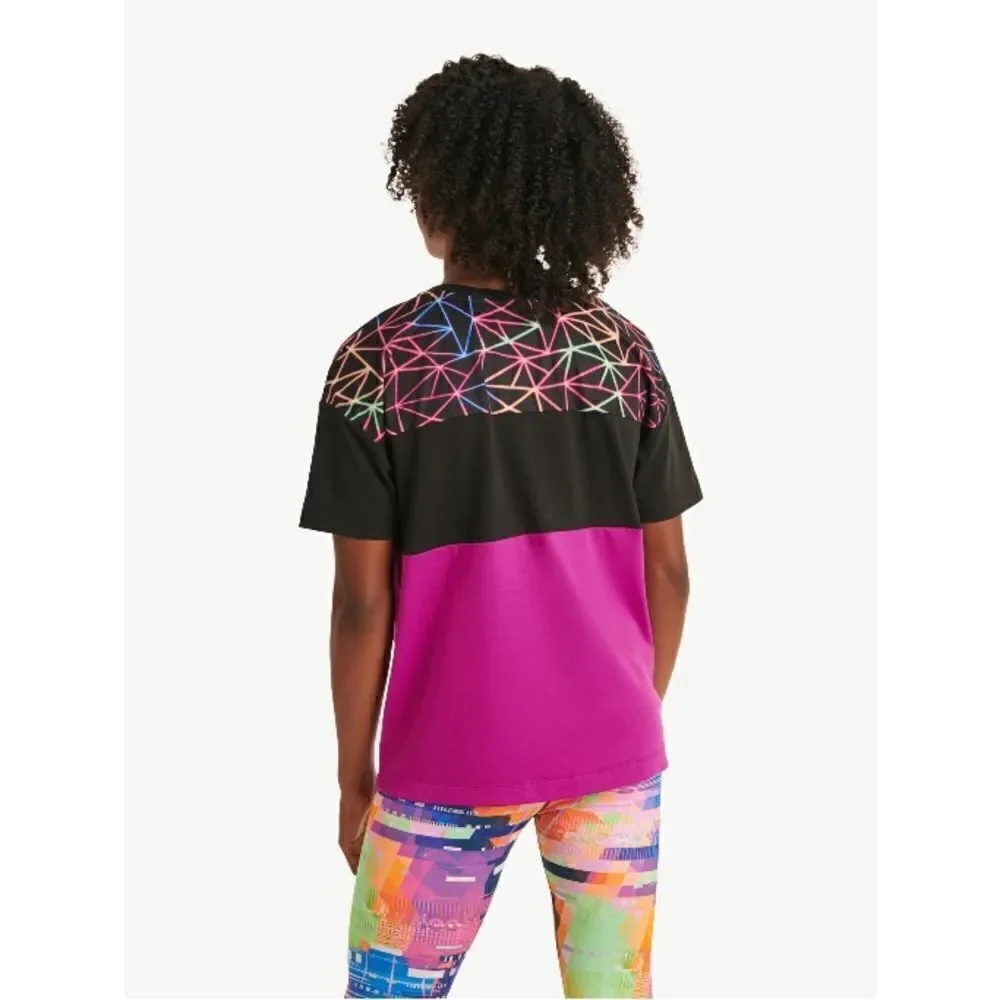 JUSTICE Girls J-Sport Blocked T-Shirts 2-Pack Size XL (16/18)